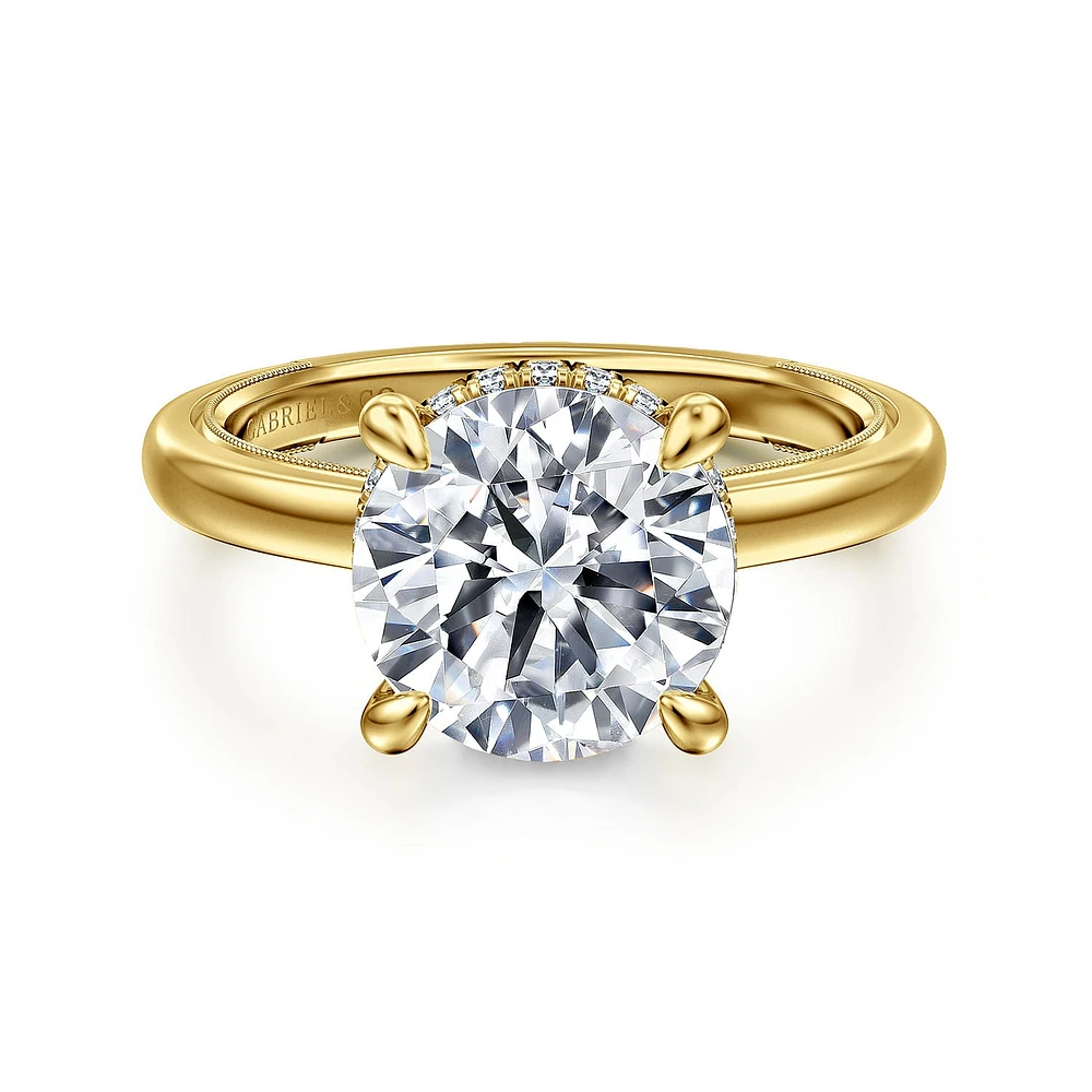 Gabriel & Co 9 Engagement Ring 14K Yellow Gold Classic ER16476R12Y44JJ