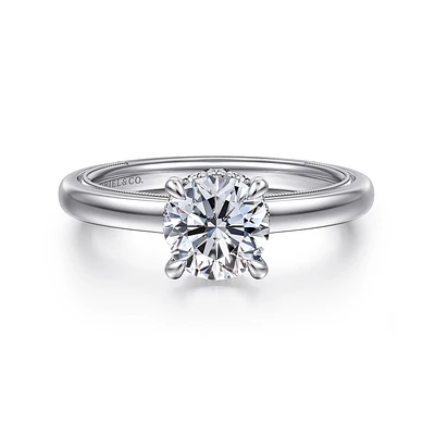 Gabriel & Co 6.5 Engagement Ring 14K White Gold Classic ER16476R4W44JJ