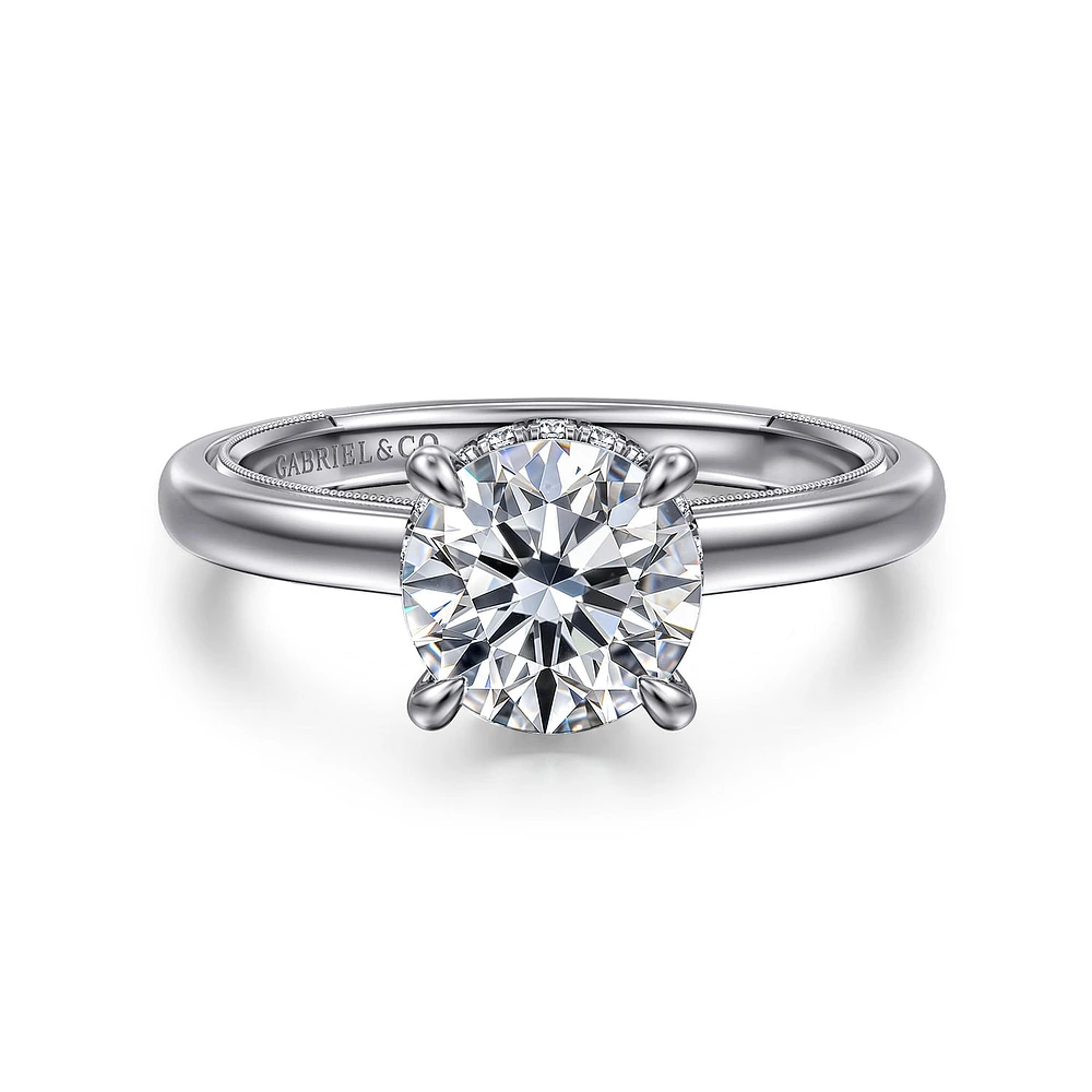 Gabriel & Co 7.4 Engagement Ring 14K White Gold Classic ER16476R6W44JJ
