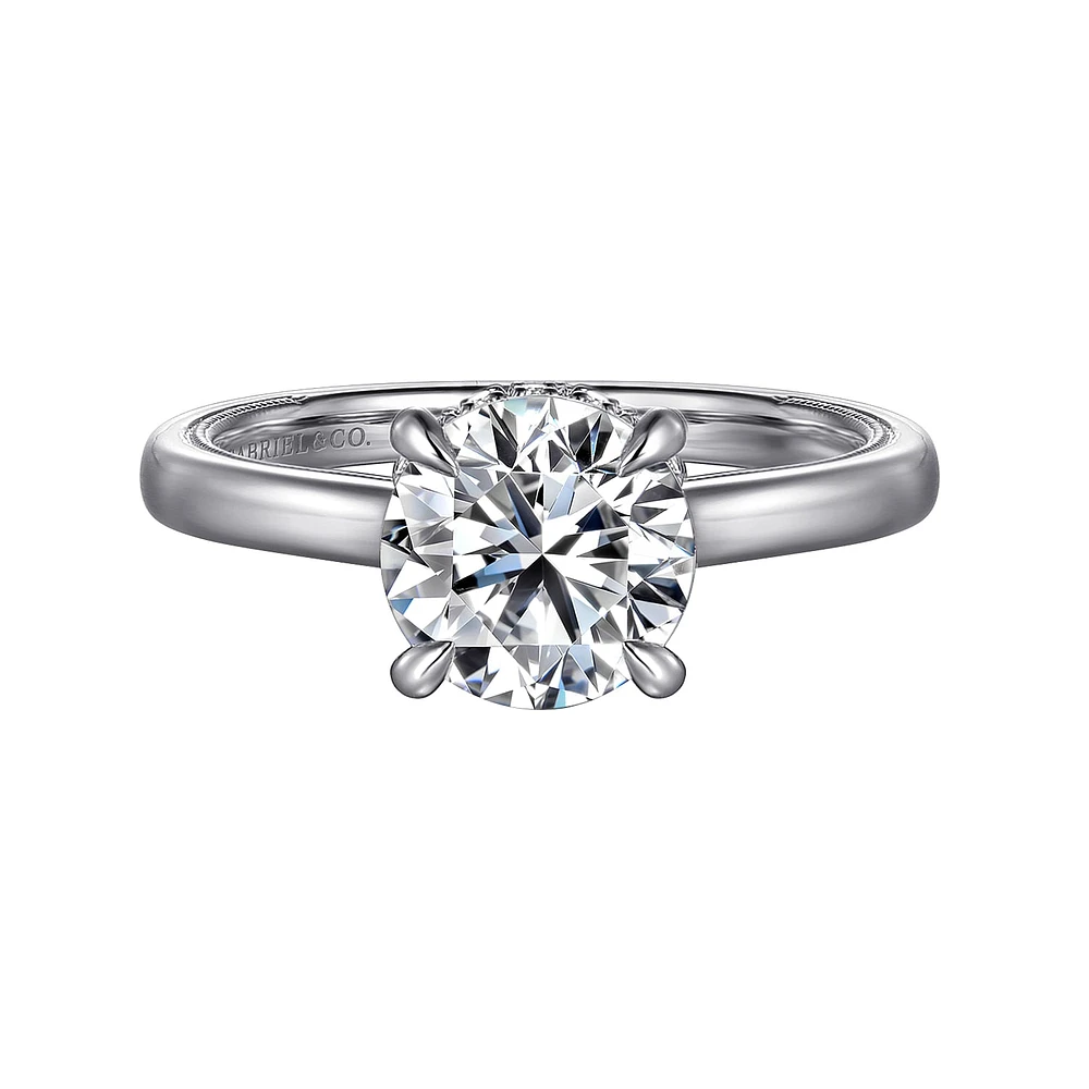 Gabriel & Co 8 Engagement Ring 14K White Gold Classic ER16476R8W44JJ