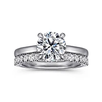 Gabriel & Co 8 Engagement Ring 14K White Gold Classic ER16476R8W44JJ