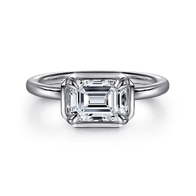 Gabriel & Co 7.5X5.5 Engagement Ring 14K White Gold Contemporary ER16483E6W4JJJ