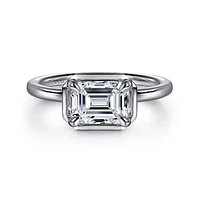 Gabriel & Co 7.5X5.5 Engagement Ring 14K White Gold Contemporary ER16483E6W4JJJ