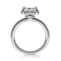 Gabriel & Co 7.5X5.5 Engagement Ring 14K White Gold Contemporary ER16483E6W4JJJ