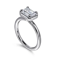 Gabriel & Co 7.5X5.5 Engagement Ring 14K White Gold Contemporary ER16483E6W4JJJ