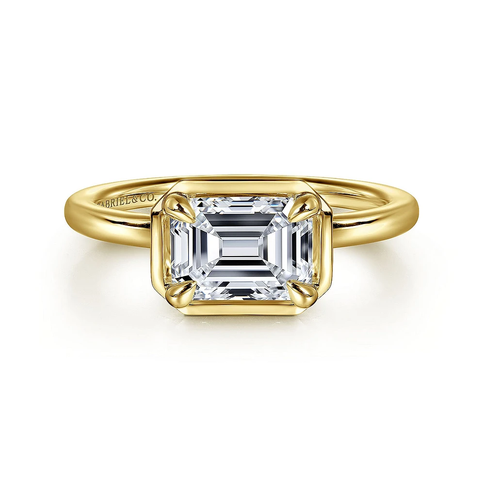 Gabriel & Co 7.5X5.5 Engagement Ring 14K Yellow Gold Contemporary ER16483E6Y4JJJ