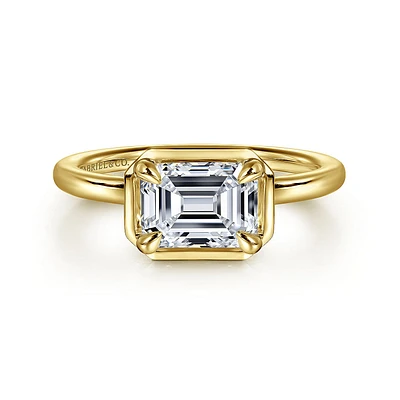 Gabriel & Co 7.5X5.5 Engagement Ring 14K Yellow Gold Contemporary ER16483E6Y4JJJ