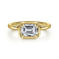 Gabriel & Co 7.5X5.5 Engagement Ring 14K Yellow Gold Contemporary ER16483E6Y4JJJ