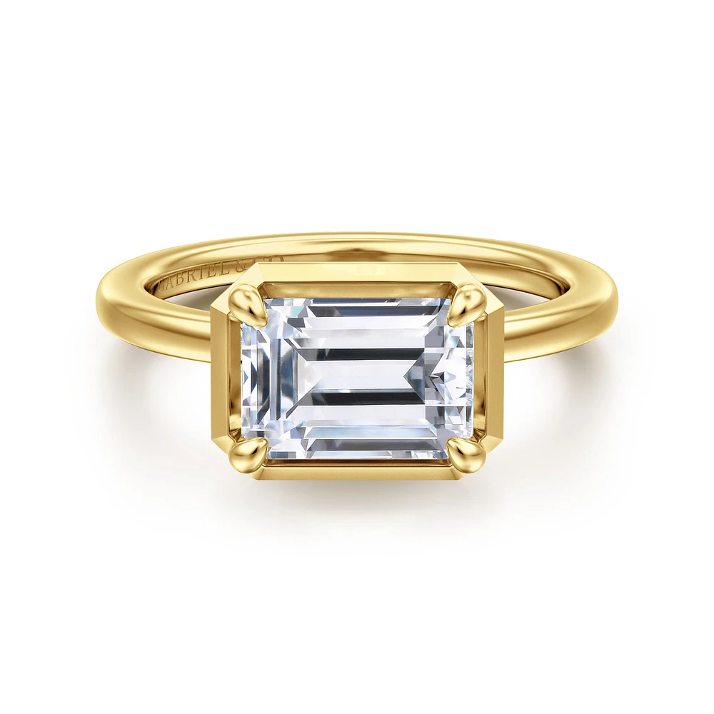 Gabriel & Co 8.5X6 Engagement Ring 14K Yellow Gold Contemporary ER16483E8Y4JJJ
