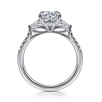 Gabriel & Co 7.4 Engagement Ring 14K White Gold Lotus ER16486R6W44JJ