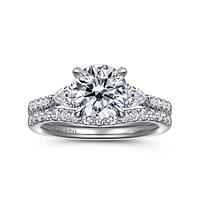 Gabriel & Co 7.4 Engagement Ring 14K White Gold Lotus ER16486R6W44JJ