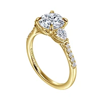 Gabriel & Co 7.4 Engagement Ring 14K Yellow Gold Lotus ER16486R6Y44JJ