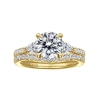 Gabriel & Co 7.4 Engagement Ring 14K Yellow Gold Lotus ER16486R6Y44JJ