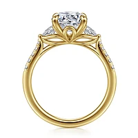 Gabriel & Co 8 Engagement Ring 14K Yellow Gold Lotus ER16486R8Y44JJ