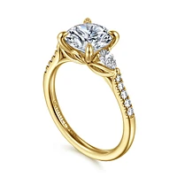 Gabriel & Co 8 Engagement Ring 14K Yellow Gold Lotus ER16486R8Y44JJ