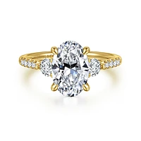 Gabriel & Co 10.5X7 Engagement Ring 14K Yellow Gold Lotus ER16487O8Y44JJ
