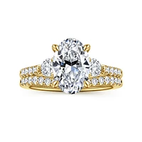 Gabriel & Co 10.5X7 Engagement Ring 14K Yellow Gold Lotus ER16487O8Y44JJ
