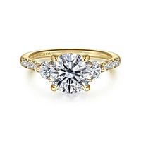 Gabriel & Co 7.4 Engagement Ring 14K Yellow Gold Lotus ER16487R6Y44JJ