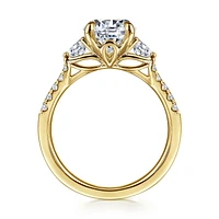 Gabriel & Co 7.4 Engagement Ring 14K Yellow Gold Lotus ER16487R6Y44JJ
