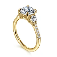 Gabriel & Co 7.4 Engagement Ring 14K Yellow Gold Lotus ER16487R6Y44JJ