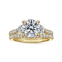 Gabriel & Co 7.4 Engagement Ring 14K Yellow Gold Lotus ER16487R6Y44JJ