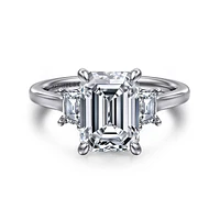 Gabriel & Co 9.5X7 Engagement Ring 14K White Gold Lotus ER16489E12W43JJ