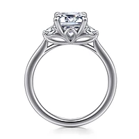 Gabriel & Co 9.5X7 Engagement Ring 14K White Gold Lotus ER16489E12W43JJ