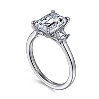Gabriel & Co 9.5X7 Engagement Ring 14K White Gold Lotus ER16489E12W43JJ
