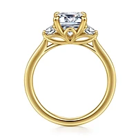 Gabriel & Co 9.5X7 Engagement Ring 14K Yellow Gold Lotus ER16489E12Y43JJ