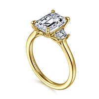 Gabriel & Co 9.5X7 Engagement Ring 14K Yellow Gold Lotus ER16489E12Y43JJ