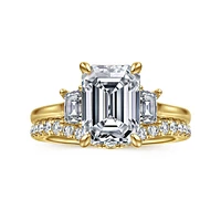 Gabriel & Co 9.5X7 Engagement Ring 14K Yellow Gold Lotus ER16489E12Y43JJ