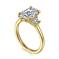 Gabriel & Co 11.5X7.5 Engagement Ring 14K Yellow Gold Lotus ER16489O12Y43JJ