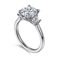 Gabriel & Co 9 Engagement Ring 14K White Gold Lotus ER16489R12W43JJ