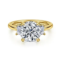 Gabriel & Co 9 Engagement Ring 14K Yellow Gold Lotus ER16489R12Y43JJ