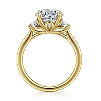 Gabriel & Co 9 Engagement Ring 14K Yellow Gold Lotus ER16489R12Y43JJ
