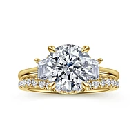 Gabriel & Co 9 Engagement Ring 14K Yellow Gold Lotus ER16489R12Y43JJ