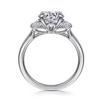 Gabriel & Co 8 Engagement Ring 14K White Gold Lotus ER16489R8W43JJ