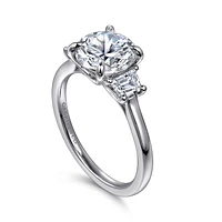Gabriel & Co 8 Engagement Ring 14K White Gold Lotus ER16489R8W43JJ