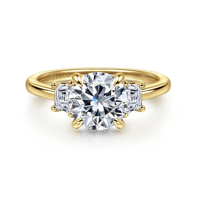 Gabriel & Co 8 Engagement Ring 14K Yellow Gold Lotus ER16489R8Y43JJ