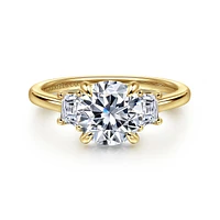 Gabriel & Co 8 Engagement Ring 14K Yellow Gold Lotus ER16489R8Y43JJ