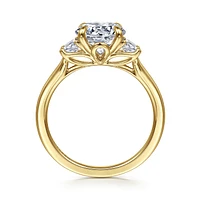 Gabriel & Co 8 Engagement Ring 14K Yellow Gold Lotus ER16489R8Y43JJ