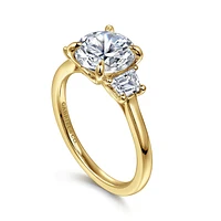 Gabriel & Co 8 Engagement Ring 14K Yellow Gold Lotus ER16489R8Y43JJ
