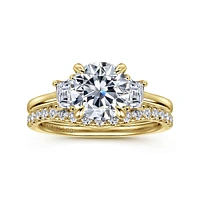 Gabriel & Co 8 Engagement Ring 14K Yellow Gold Lotus ER16489R8Y43JJ