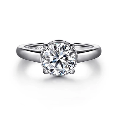 Gabriel & Co 7.4 Engagement Ring 14K White Gold Contemporary ER16491R6W44JJ