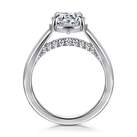 Gabriel & Co 7.4 Engagement Ring 14K White Gold Contemporary ER16491R6W44JJ