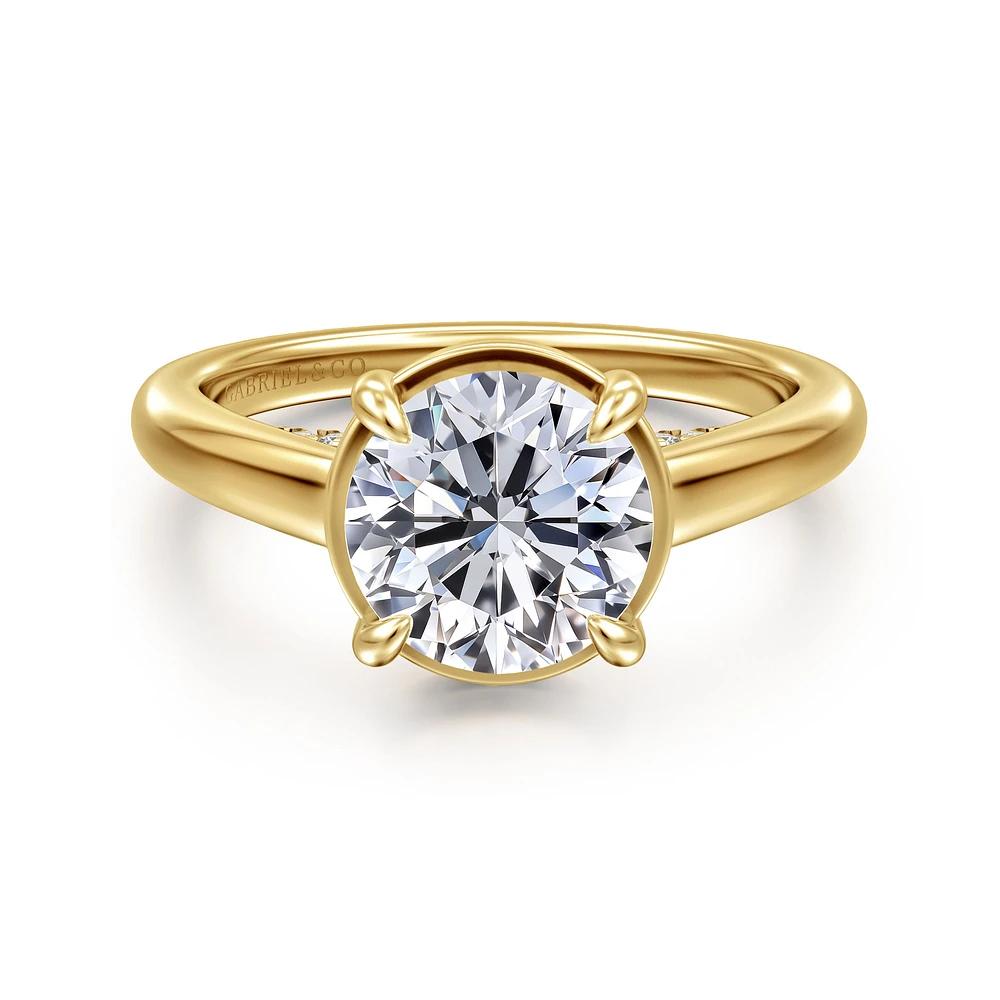 Gabriel & Co 8 Engagement Ring 14K Yellow Gold Contemporary ER16491R8Y44JJ