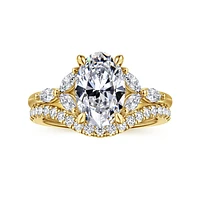 Gabriel & Co 10.5X7 Engagement Ring 14K Yellow Gold Floral Nouveau ER16495O8Y43JJ