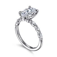 Gabriel & Co 10.5X7 Engagement Ring 14K White Gold Contemporary ER16497O8W44JJ