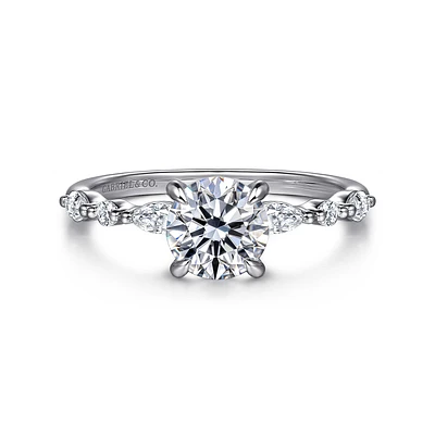 Gabriel & Co 6.5 Engagement Ring 14K White Gold Contemporary ER16497R4W44JJ