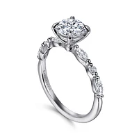 Gabriel & Co 6.5 Engagement Ring 14K White Gold Contemporary ER16497R4W44JJ